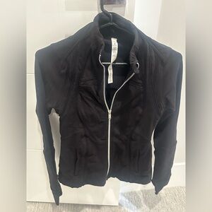 Lululemon black zip up nylon/lycra. Size 6.